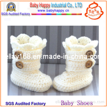 Wool Crochet Baby Boot